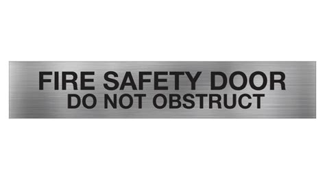 Fire Safety Door Do Not Obstruct Sign Bca Compliant
