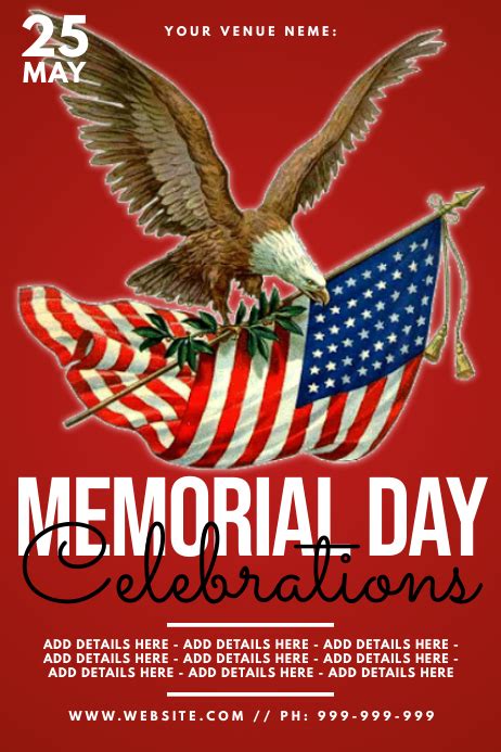 Copy Of Memorial Day Celebrations Poster Postermywall