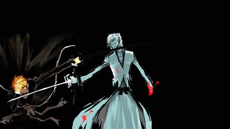 Wallpaper Black Background Anime Fighting Sketches Bleach
