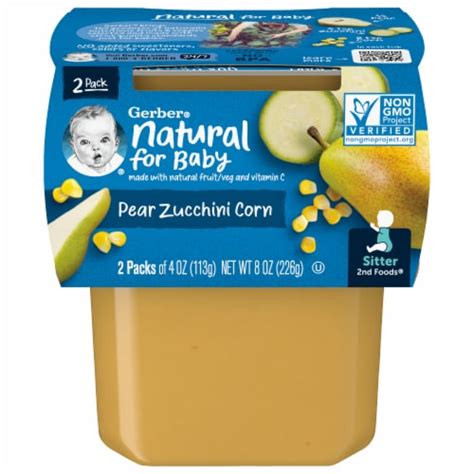 Gerber® 2nd Foods Pear Zucchini Corn Stage 2 Baby Food 2 Ct 4 Oz