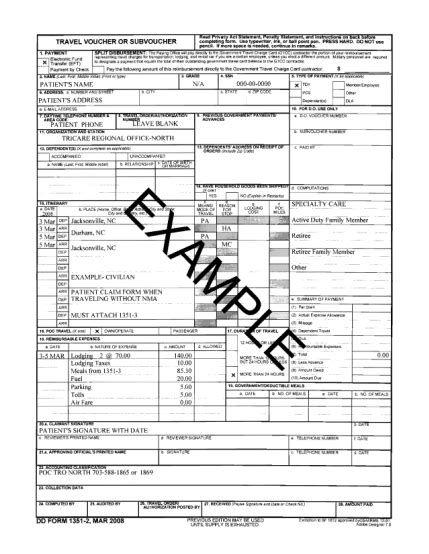 41 Dd Forms 1351 Page 3 Free To Edit Download And Print Cocodoc
