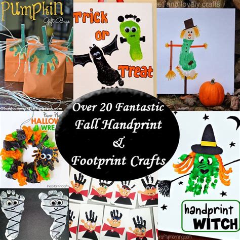 Fall Handprint And Footprint Crafts Seasonal Crafts Fall Crafts Diy