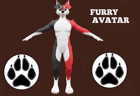 Custom Furry Vrchart Avatar Vtuber 3d Model Vrc Character Furry Vr Chat