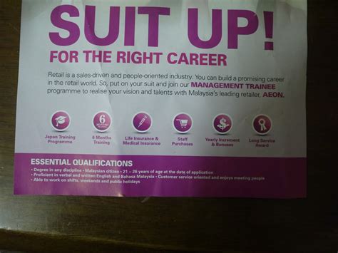 Increased chances of getting recruited. Management trainee aeon salary. AEON management trainee ...