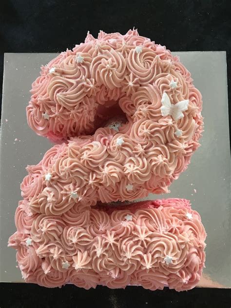 Pink Swirl Number 2 Cake Number 2 Cakes Pink Swirls Cake
