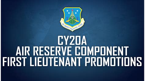 Hq Arpc Announces Cy20a Air Reserve Component First Lieutenant