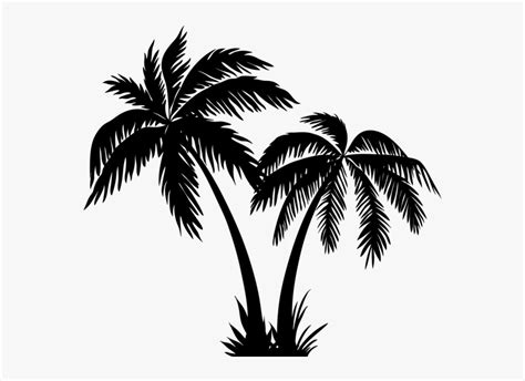 Palm Trees Clip Art Silhouette Coconut Retro Summer Png Palm Trees Images And Photos Finder