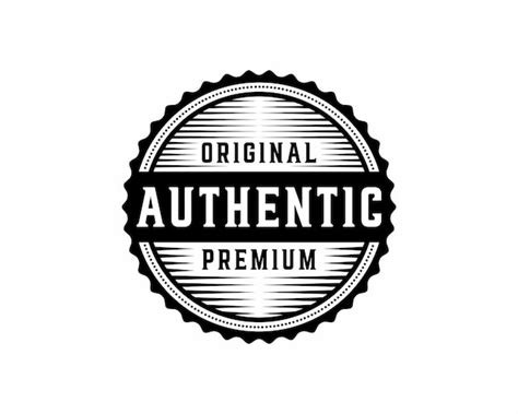 Premium Vector Authentic Original Premium Sticker Stamp Logo