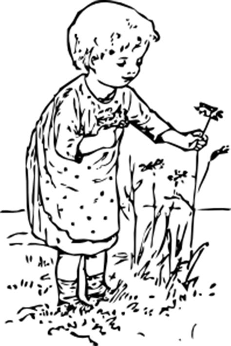 We love these cartoon pictures. Kid Picking Flowers Clip Art at Clker.com - vector clip ...