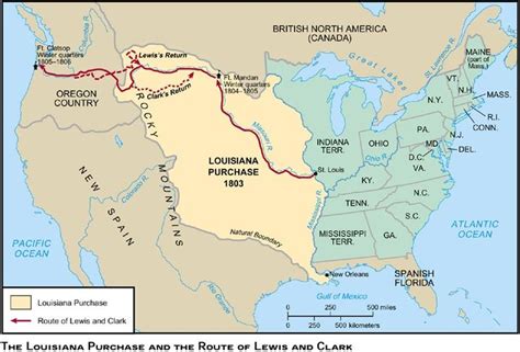 The Louisiana Purchase And The Route Of Lewis And Clark The Myth Of