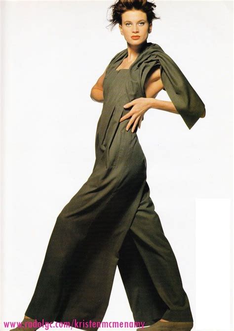 1989 Vogue Germany April Overall Model Kristen Mcmenamy 80s