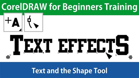 Coreldraw For Beginners Text And The Shape Tool Tutorial Youtube