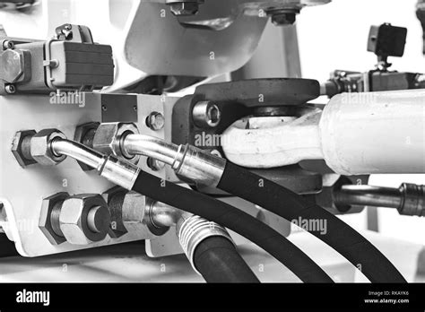 Close Up Shot Of Car Engine Hoses And Tubes Stock Photo Alamy