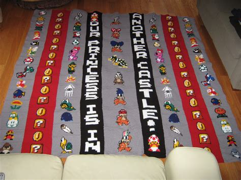 Inspired crafts here over the years, and we've also featured a lot. Mario Bros. Blanket | Mario Bros.-themed blanket. It was ...