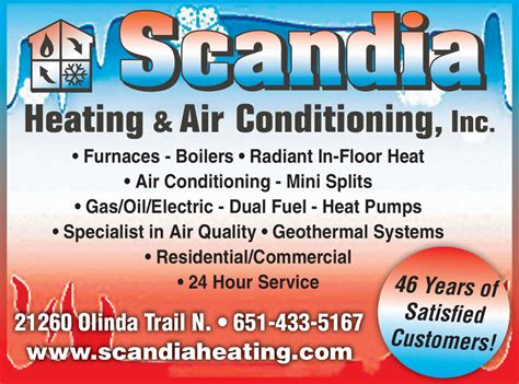 Wednesday July 3 2019 Ad Scandia Heating And Air Conditioning