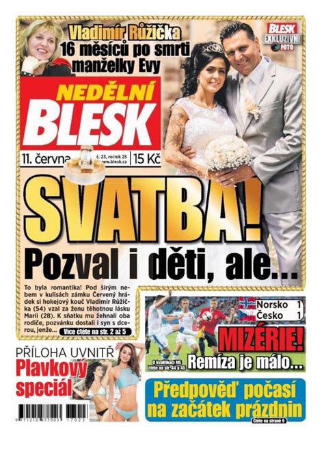 Nedělní Blesk předplatné Noviny Magaziny cz