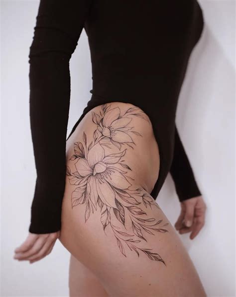 Best Leg Tattoos Hip Thigh Tattoos Floral Thigh Tattoos Girly