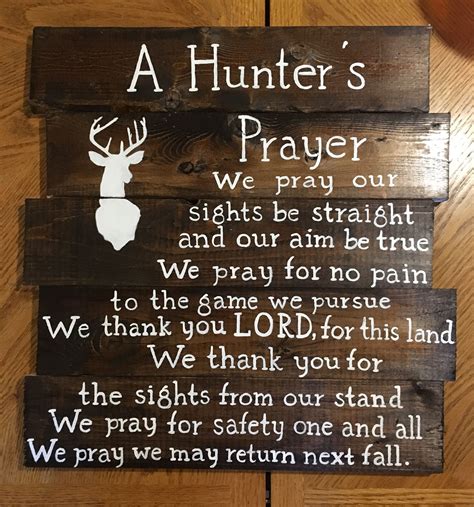 A Hunters Prayer Sign Palletsign Palletprojects Prayer Signs