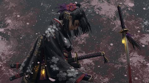 Samurai Girl Katana Art 4k Hd Wallpaper Rare Gallery