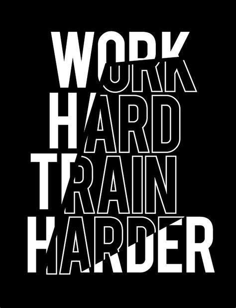 Work Hard Train Harder Beautiful Canvas And Framed Prints Personalise