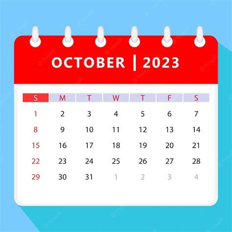 Premium Vector October 2023 Calendar Template Vector Design