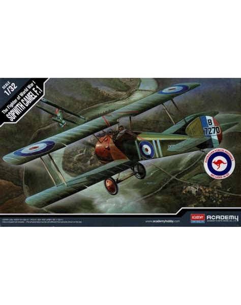 Academy 132 Scale Plastic Model Aircraft Kit 12109 Sopwith Camel F