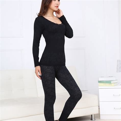 new women ultrathin modal long johns thermal underwear sets tops pants shapewear ebay