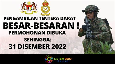 Pengambilan Tentera Darat Malaysia Effective 2023