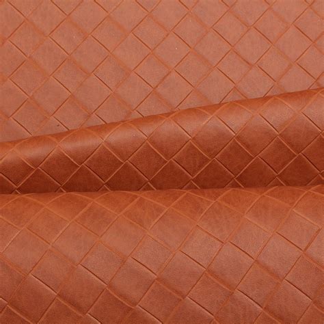 Basket Weave Faux Leather Upholstery Fabric