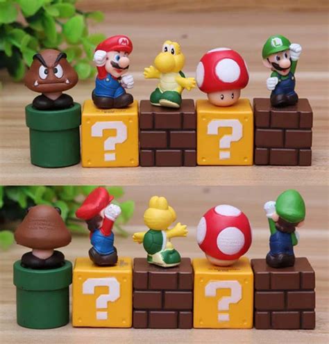Set 5 Figuras D Accion Super Mario Bros Juguete Regalo Niños Cuotas