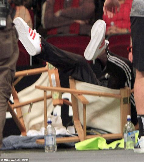 Sir Elton John Falls Off His Chair At Packed Tennis Event In Londons