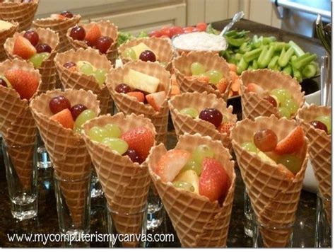 These finger foods or appetizers will be an instant hit with your guests. Party Finger Foods.. great way to serve fruit for kids ...