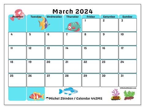 Calendar March 2024 442 Michel Zbinden En