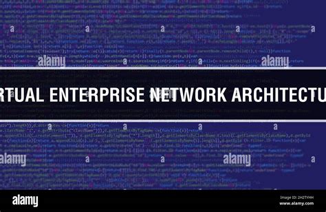 Virtual Enterprise Network Architecture Concept With Random Parts Of