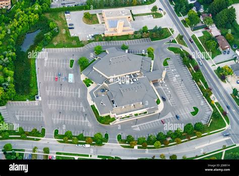 Large Building With Carpark In Suburb Of Toronto Ontario Canada