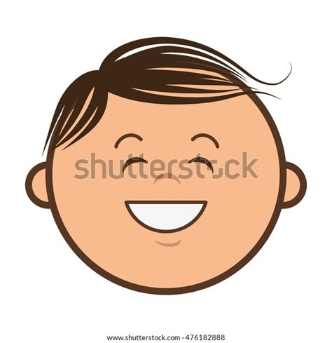 Kid Boy Smiling Face Child Happy Stock Vector Royalty Free 476182888