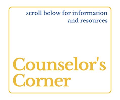 Counselors Corner The City School