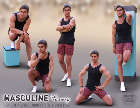 Masculine Variety Pose Collection For Genesis 8 Male Daz 3d
