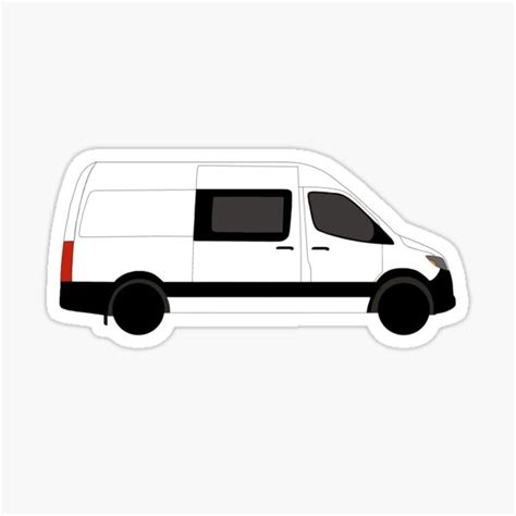 White Sprinter Van Life Sticker For Sale By Stebo18 Redbubble