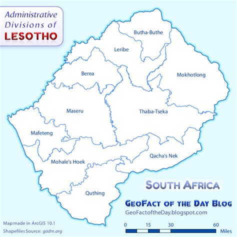 Geofact Of The Day Lesothos Districts