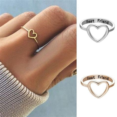 Jewelry Best Friend Heart Ring For Friendship Gift Best Friend