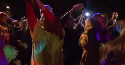 video lgbt dance party held outside mike pence s home