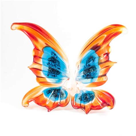Glass Butterfly Hand Blown Collectible Figurine Art Glass Petagadget