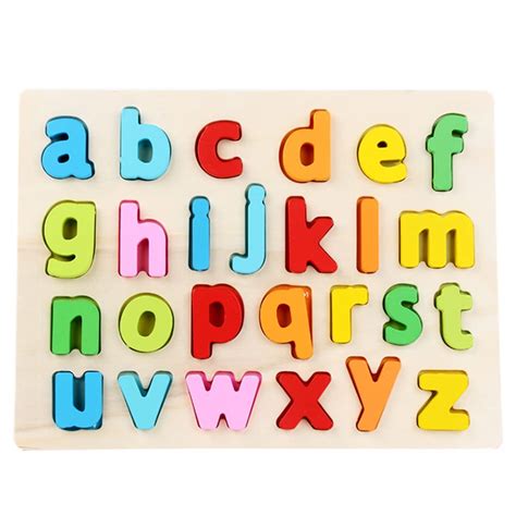 Buy Lower Case Letters Kunmark Wooden Alphabet Puzzle Abc Jigsaws