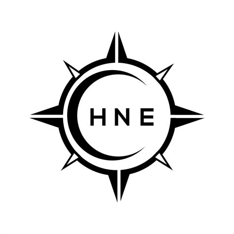 Hne Abstract Technology Circle Setting Logo Design On White Background