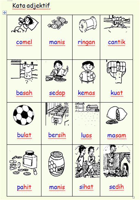 Dengan kata yang membuat mereka penuh ceria. Phin Kah Hoong D20112054050: Kata adjektif
