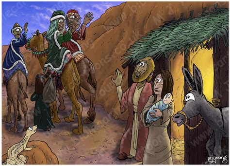 Bible Cartoons Matthew 02 The Nativity Scene 10 Wise Men Return Home