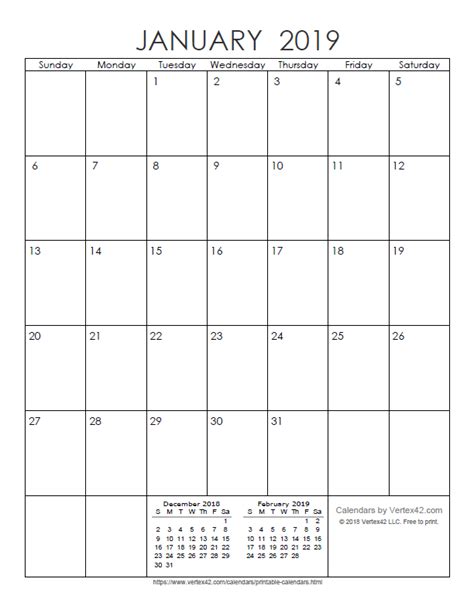 We love microsoft excel®, but are also a leading provider of templates for openoffice.org and google sheets. Download a free Printable Monthly 2019 Calendar from ...