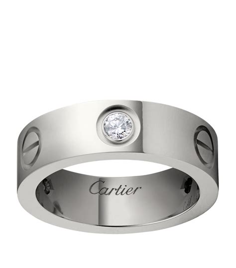 cartier white gold and diamond love ring harrods uk