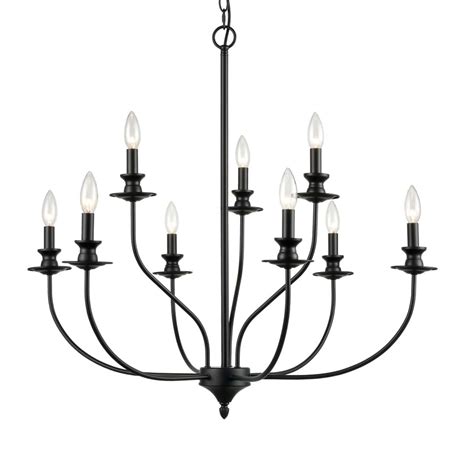 Candle Black Farmhouse Chandelier For Dining Room Claxy